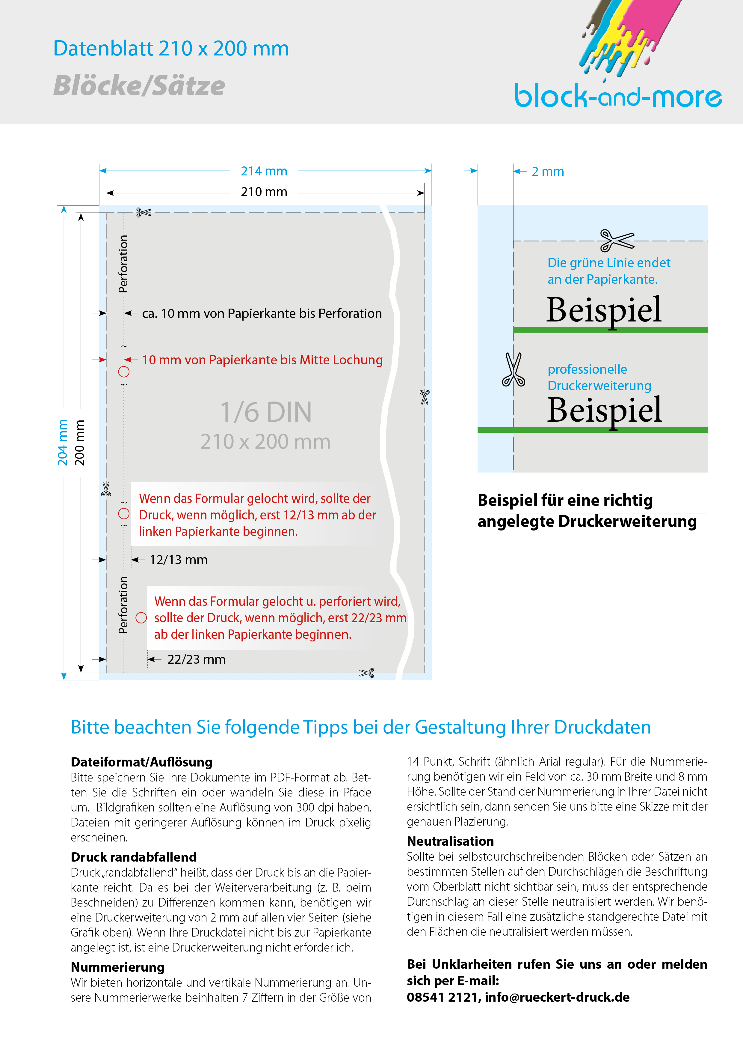 Datenblatt 210 x 200 mm
